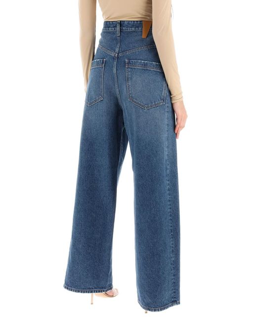 DARKPARK 'ines' baggy Jeans Met Gevouwen Tailleband in het Blue