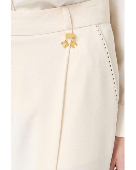 Elisabetta Franchi White Trousers