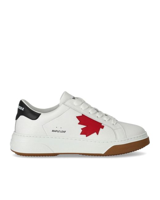DSquared² White Bumper Maple Leaf Sneaker for men