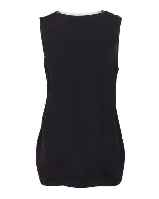 Fabiana Filippi Black V-Neck Tank Top