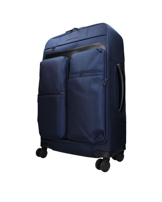 Piquadro Blue Trolley Fabric
