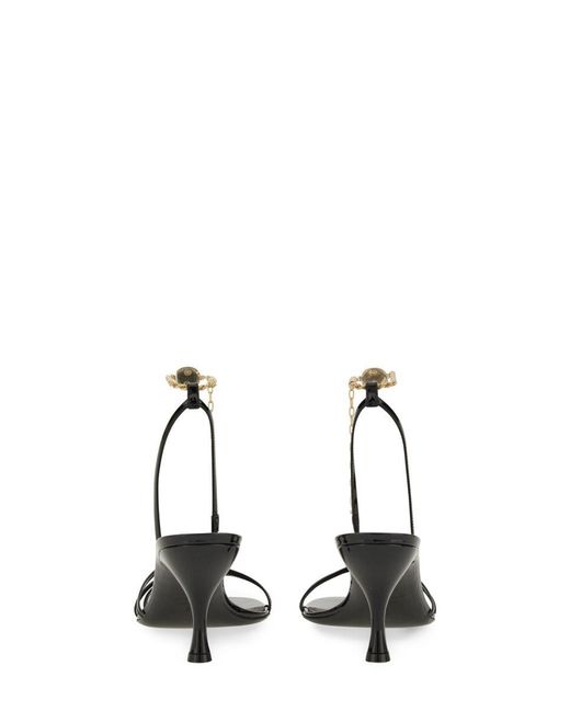 Ferragamo White Patent Calf Sandals