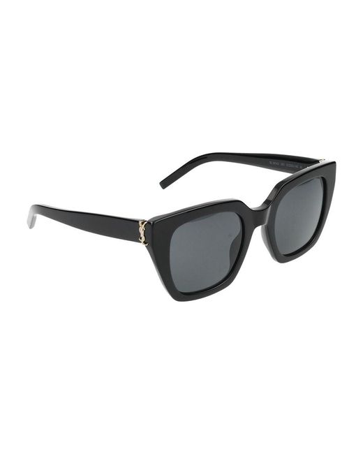 Saint Laurent Black Mutige cat eye sonnenbrille in schwarz