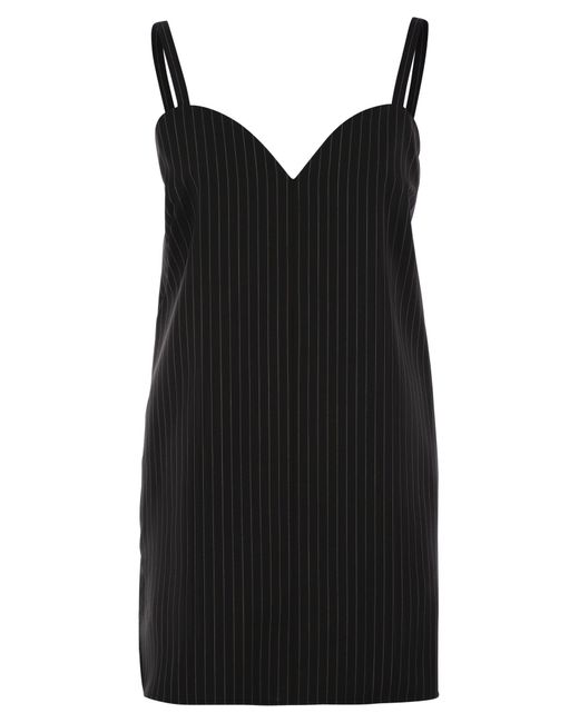Max Mara Black Max Mara Elam Nadelstoff -Wolltuchkleid