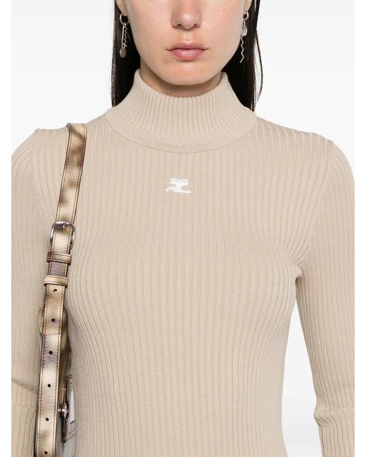Courreges Natural Reedition Knit Ls Jumper