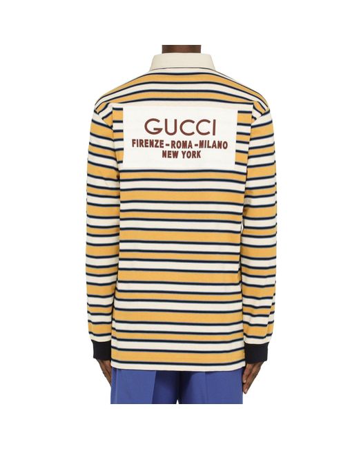 Gucci Multicolor Striped Cotton Polo Shirt for men