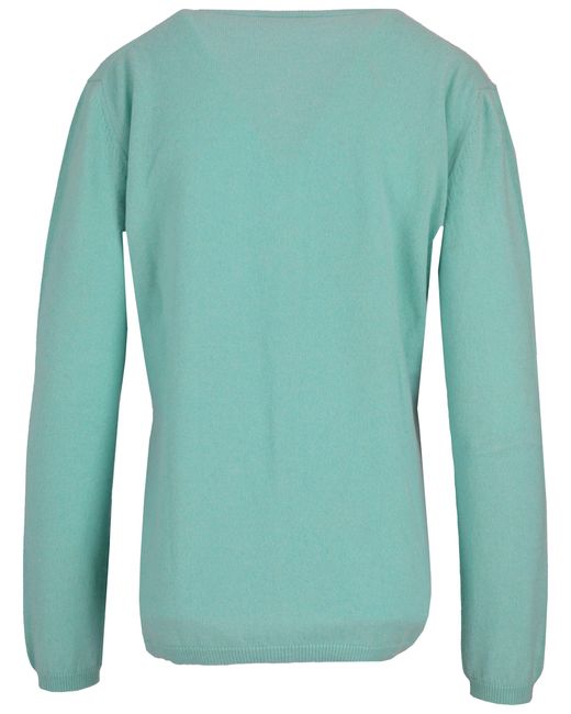 LA ROSE Green Cashmere Round Neck
