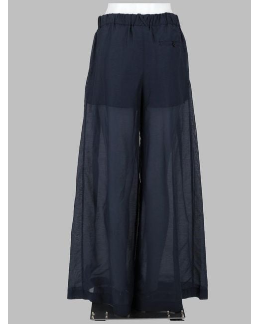 Semicouture Blue Pantalone "Debbie"