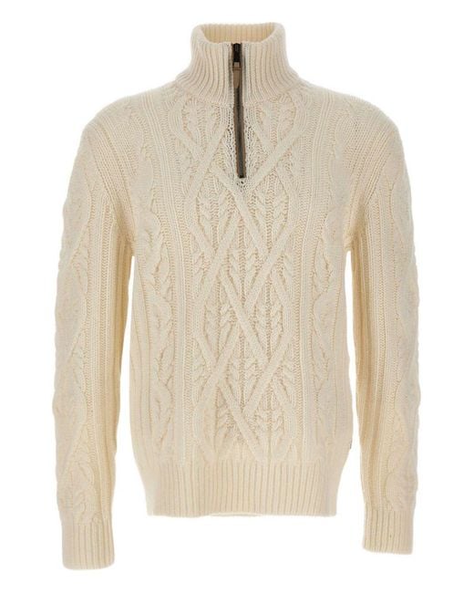 Boss White Sweaters for men