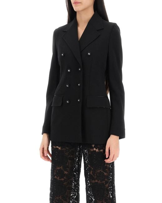 Dolce & Gabbana Turlington Jacket In Milano Stitch in het Black