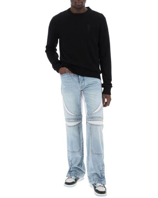 Amiri Stack Cashmere Sweater in het Black voor heren
