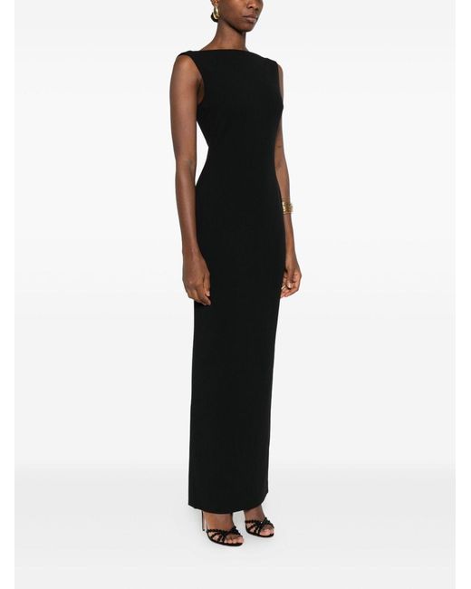 Solace London Black Imogen Long Dress