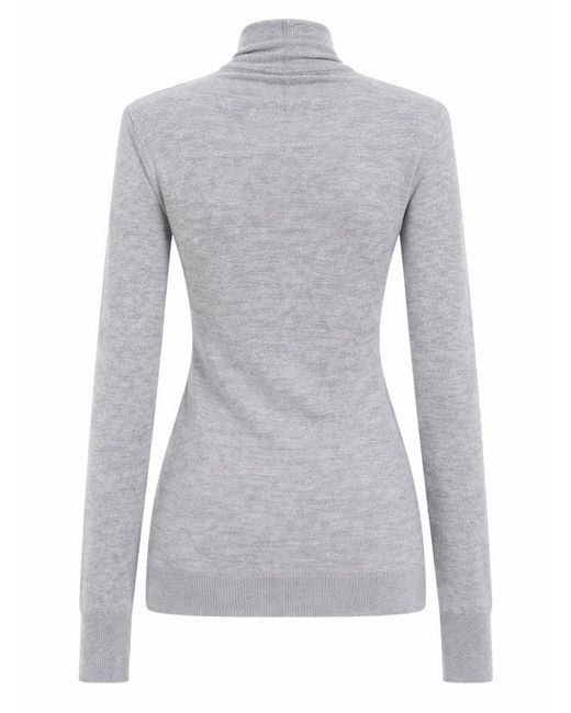 The Attico Gray Wool Jersey