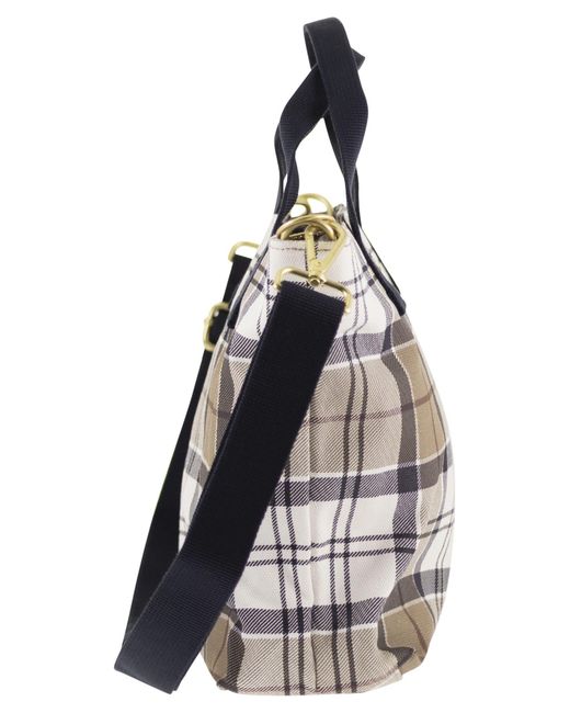 Barbour Metallic Maisy Tartan Cotton Tote Bag