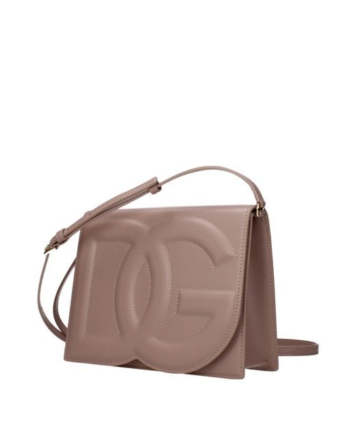 Dolce & Gabbana Brown Dolce&Gabbana Crossbody Bags/Powder Leather