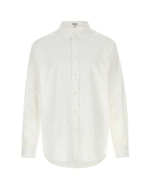 Loewe White Poplin Shirt for men