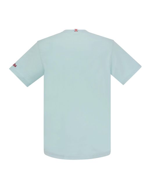 Camiseta de barra de sol con bordado en el bolsillo Mc2 Saint Barth de hombre de color Blue