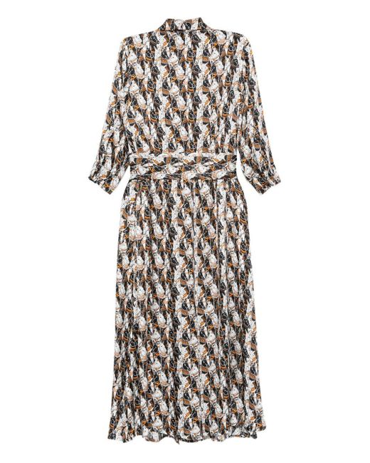 ALESSANDRO ENRIQUEZ White Printed Shirtdress