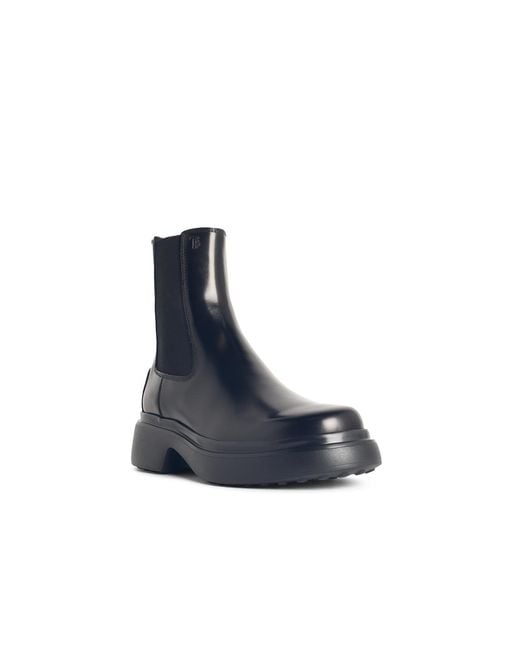 Tod's Blue Leather Ankle Boots
