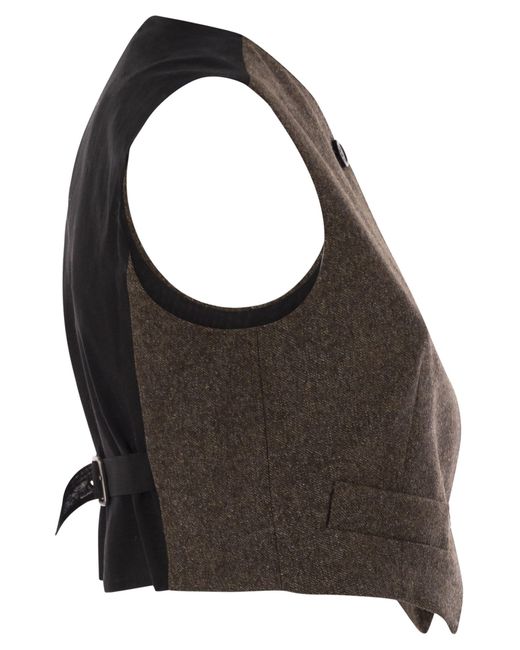 Max Mara Brown Bikini1234 Wool Felt Waistcoat