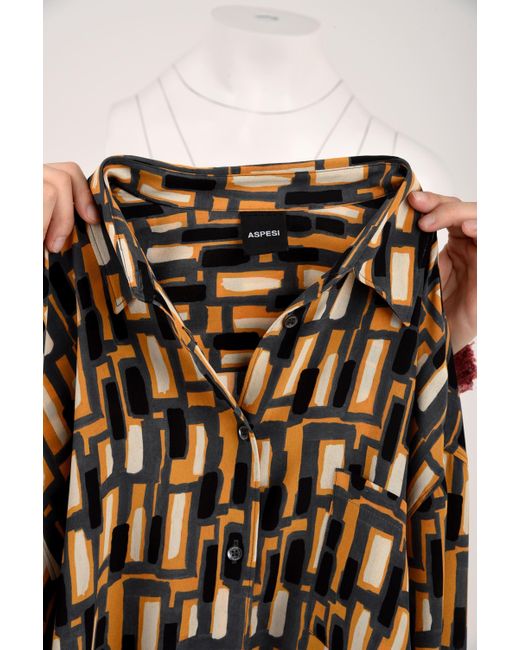 Aspesi Shirts Geel in het Yellow