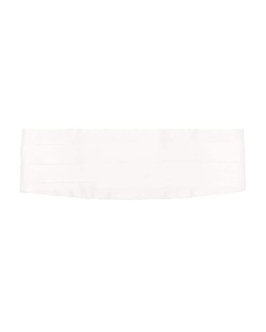 Stella McCartney White Pleated Satin Belt