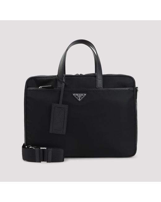 Prada Black Re-Nylon Briefcase