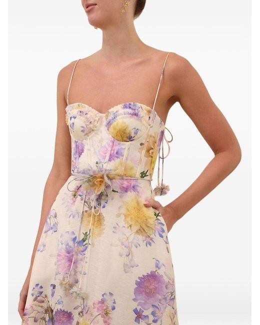 Zimmermann Pink Luna Midi Dress