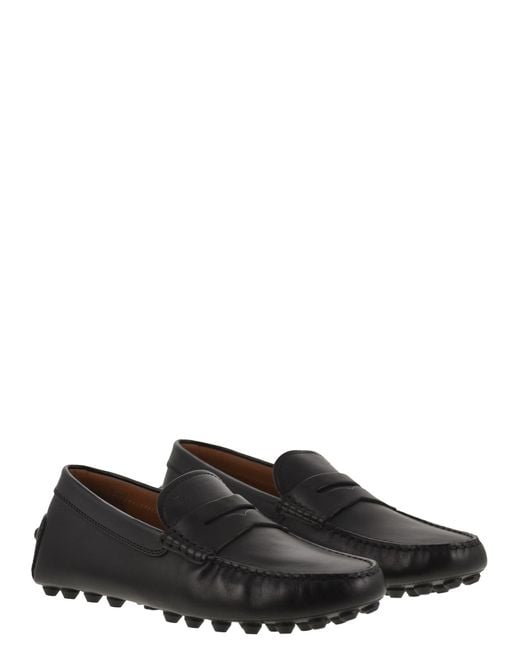 Tod's Black Gommino Bubble Leather for men