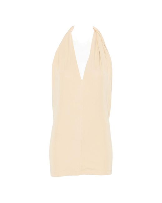 Totême White Halter Neck Top