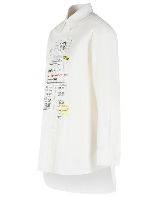 MM6 by Maison Margiela White Cotton Shirt