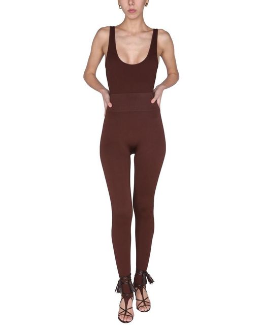 ANDREADAMO Brown Jersey Leggings