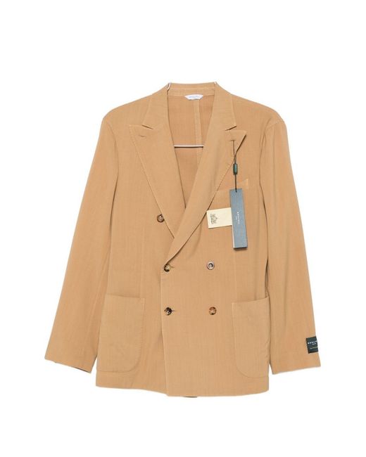 Boglioli Natural Wool Double-Breasted Suit