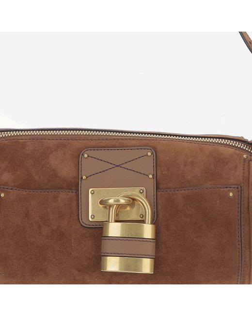 Chloé Brown Crossbody Bag Paddington Suede