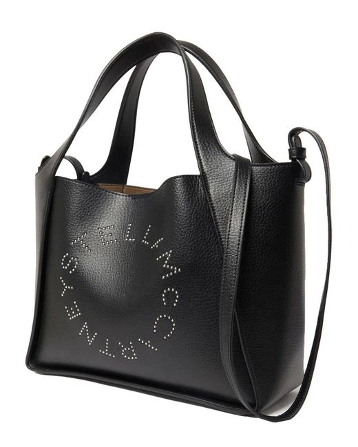 Stella McCartney Black Logo Crossbody Tote Bag