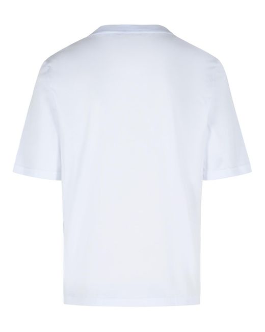 Marni White Cotton T -Shirt mit Maxi '' Druck für Herren