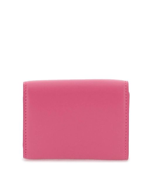 Dolce & Gabbana Pink DG Logo Französisch Klappen Brieftasche