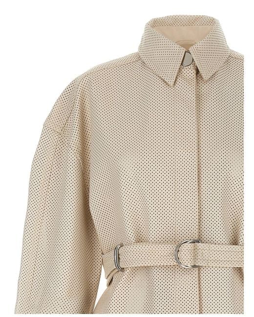 Sportmax Natural 'Antiope1234' Trench Coat