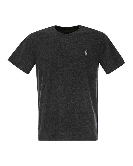 Polo Ralph Lauren Slim Fit Jersey T -shirt in het Black voor heren