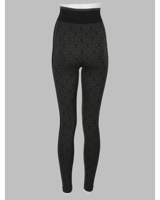 Casablanca Gray Monogram High-Waisted Leggings