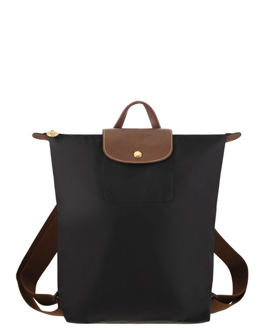 Longchamp Black Le Pliage Original M Canvas Backpack