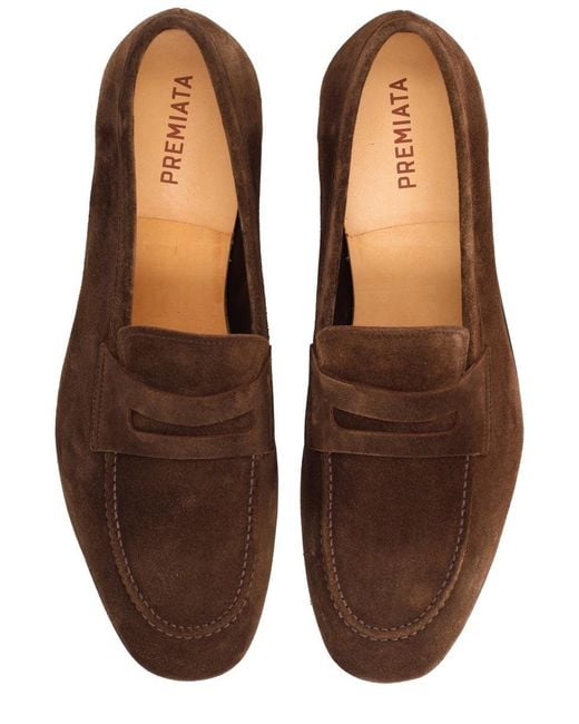 Premiata Brown Calf Leather Loafers