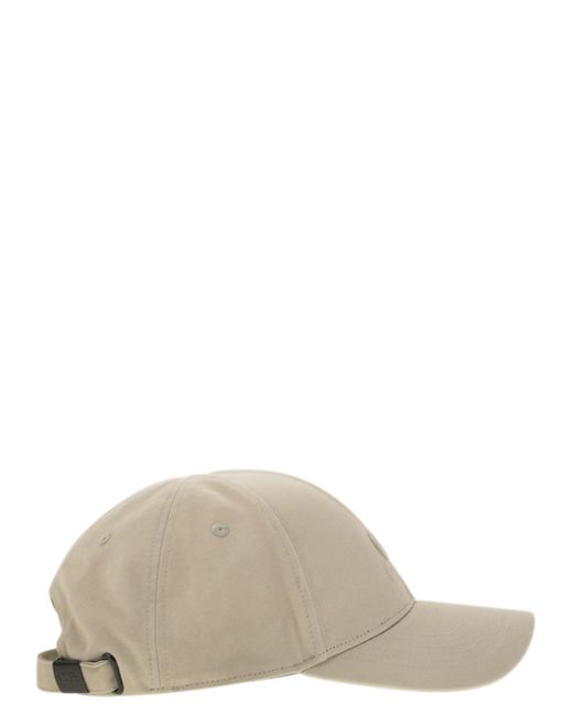 C P Company Natural Hat With Visor And Embroidered Logo for men