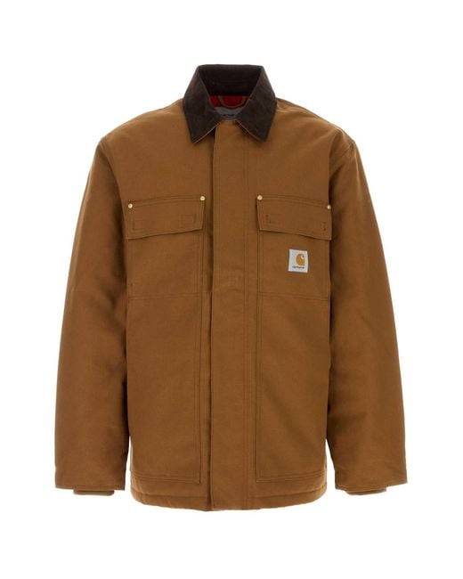 Carhartt Brown Biscuit Cotton Og Arctic Coat for men