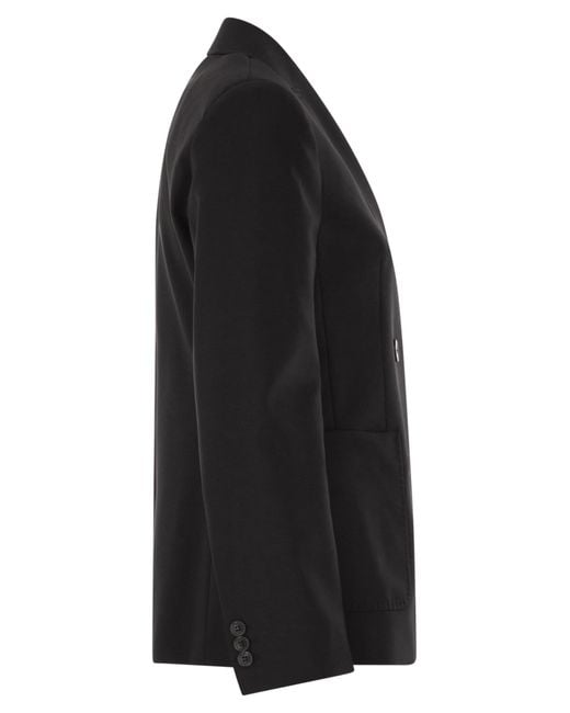 Weekend by Maxmara Ornati Dubbele Borsten Blazer In Wollen Canvas in het Black