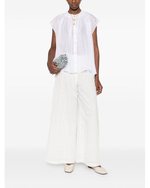 Forte_forte White Voile Cotton And Silk Shirt