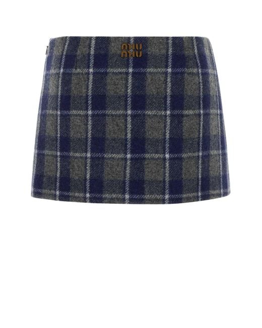 Miu Miu Blue Skirts
