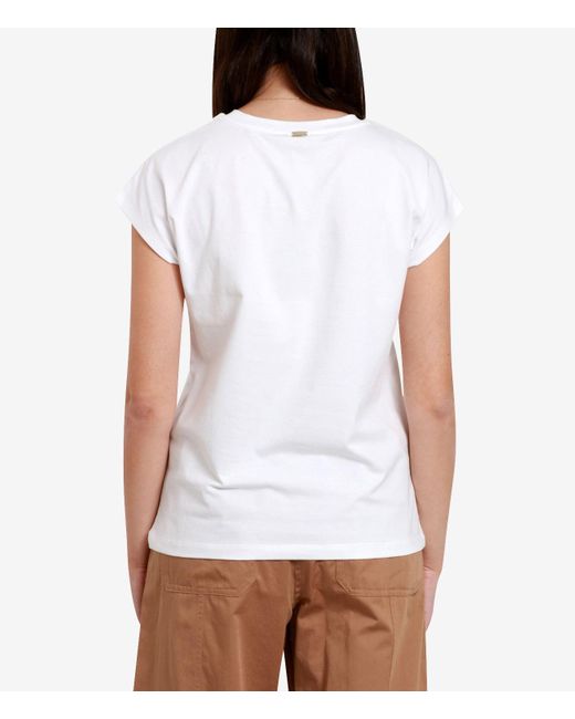 Herno T Shirts En Polos Wit+beige in het White