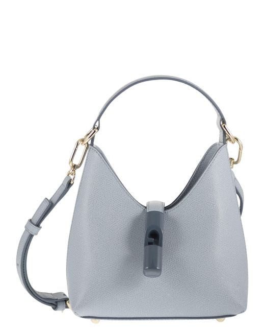Furla Blue Iride Mini Leather Bag