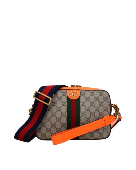 Gucci Orange Shoulder Bags Ophidia Fabric/ Fluo for men